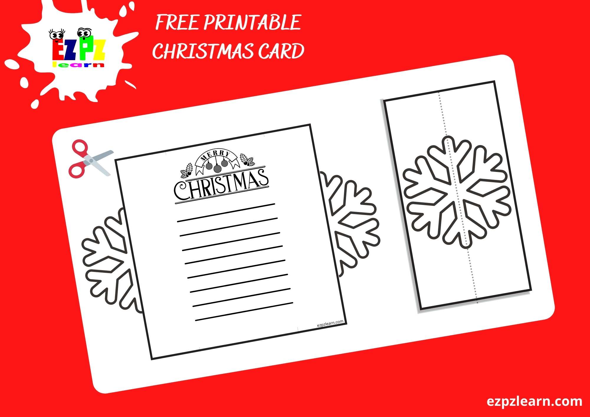 Snowflake Folding Christmas Card